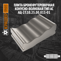 Плита бронефутеровочная конусно-волновая тип АС 
